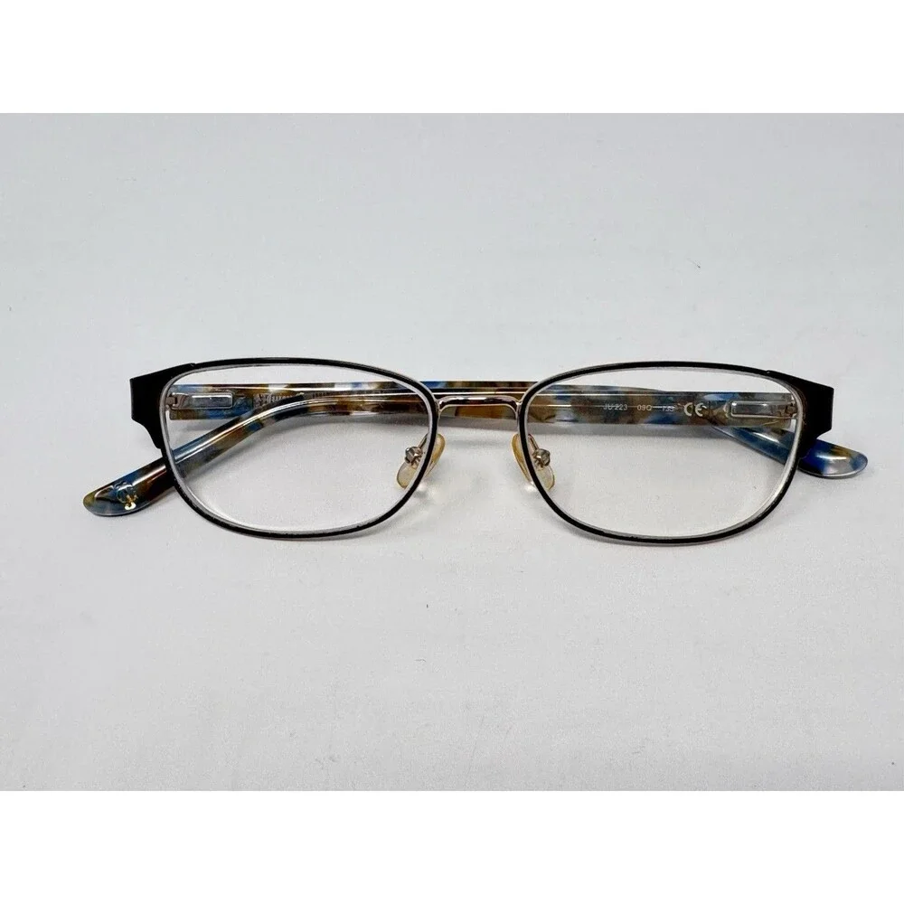 Juicy Couture JU223 09Q Eyeglass Frames Only 53-17-135 Brown Blue Tortoise